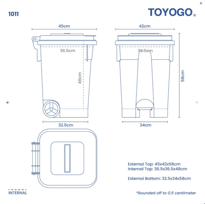 Step Dustbin, Code: 1011