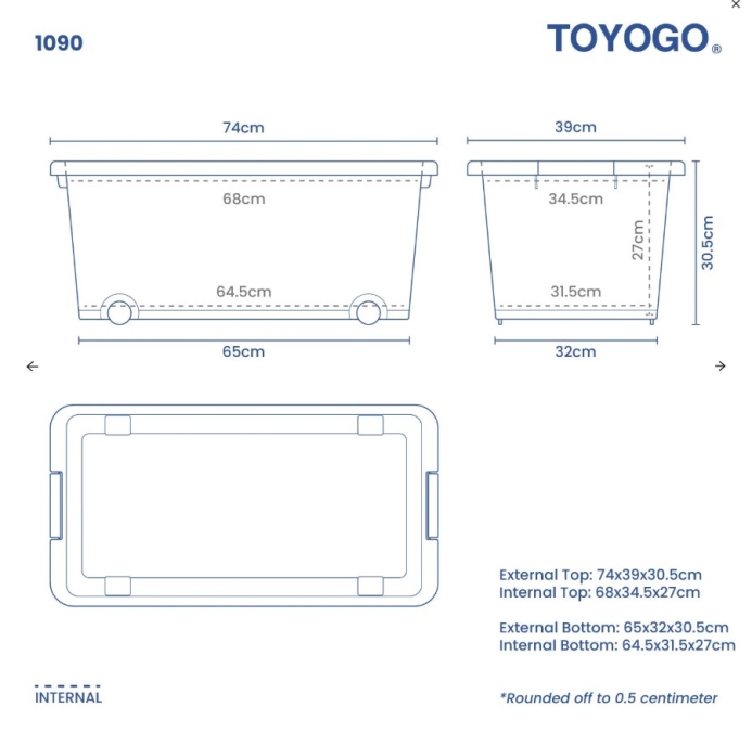 30L / 59L Long Style Storage Box (Code :1070 1090) 30L / 59L Long Style Storage Box (Code :1070 1090)
