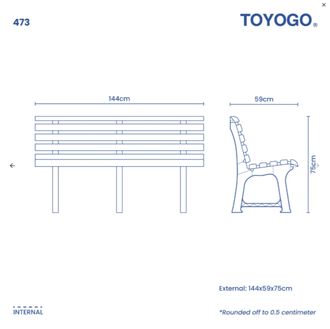 Garden Bench Code : 473