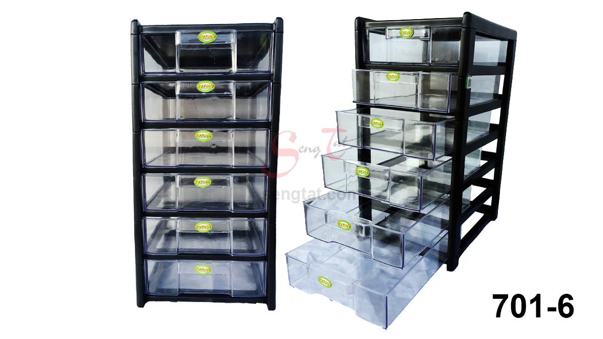 4T/6T/8T/10T Clear Storage Drawers with Wheels (Code: 701-4 701-6 701-8 701-10)
