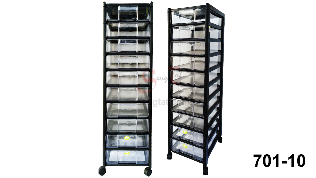 4T/6T/8T/10T Clear Storage Drawers with Wheels (Code: 701-4 701-6 701-8 701-10)