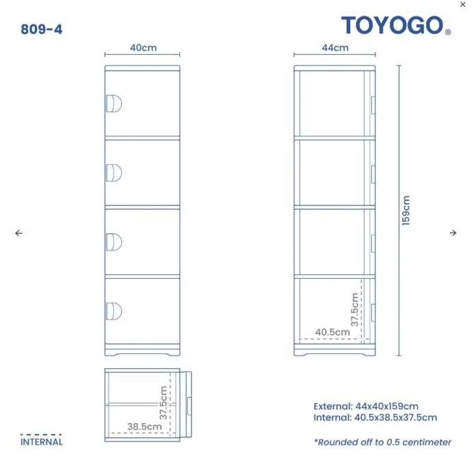 2T/3T/4T Storage Cabinet with Transparent Doors (Code: 809-2 809-3 809-4)