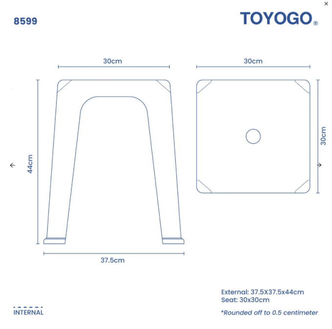 Plastic Nestable Stool (Code: 8599 8599B)