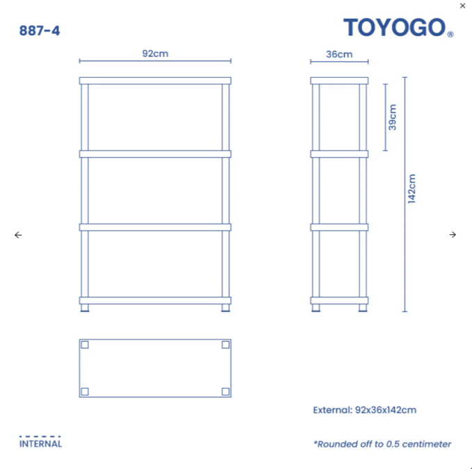 Plastic Shelf, Code: 887-4