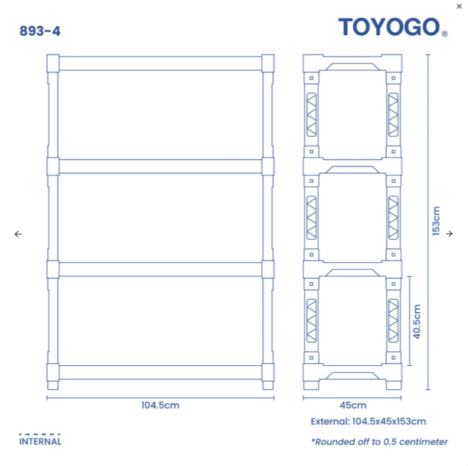Plastic Shelf, Code: 893-4