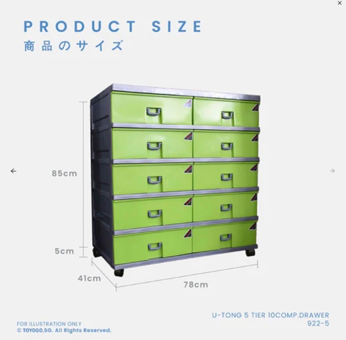 10 Drawers Storage Cabinet, Code: 922-5