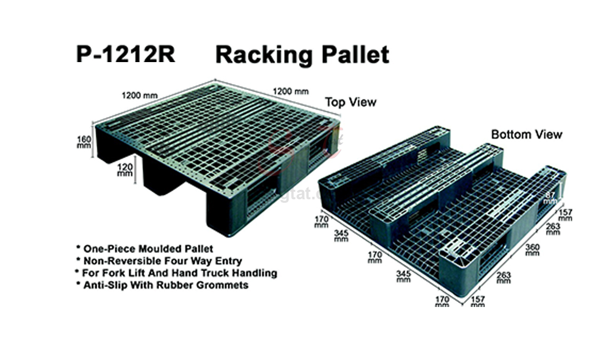Plastic Pallet Code: P1212-R