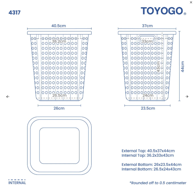 Laundry Basket, Code: 4317 Laundry Basket, Code: 4317