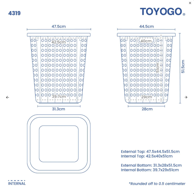 Laundry Basket, Code: 4319 Laundry Basket, Code: 4319