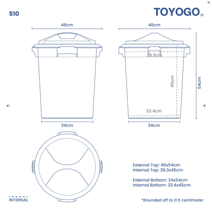 Multi-purpose Pail with Lid (Code: 503 504 506 508 510 512 515 518)