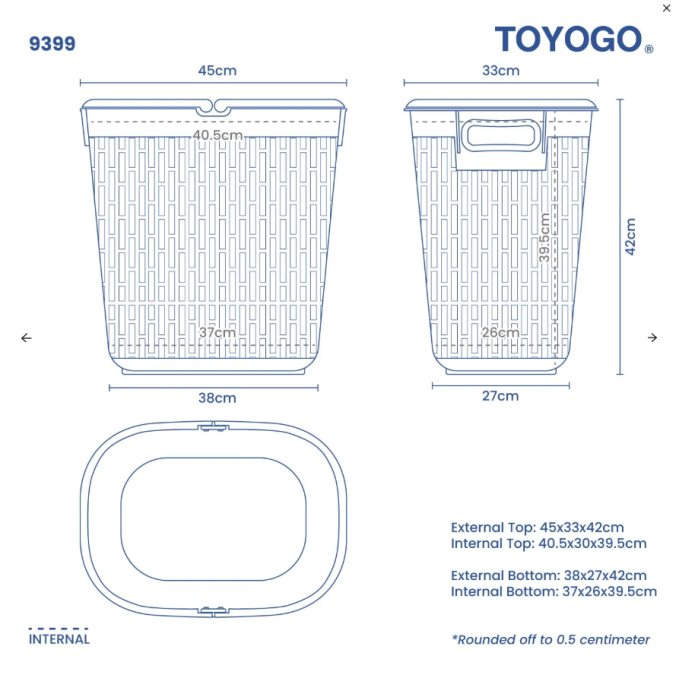 Laundry Basket, Code: 9399 Laundry Basket, Code: 9399