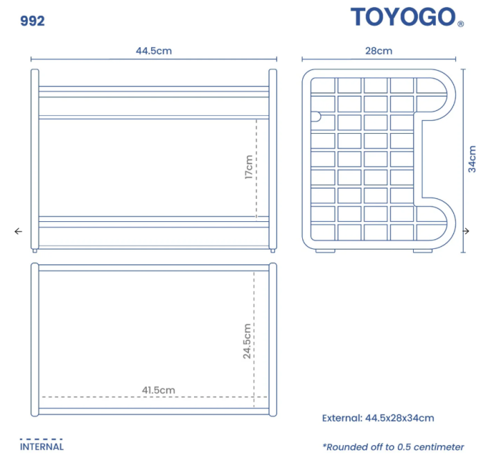2 Tiers Multipurpose Rack, Code: 992