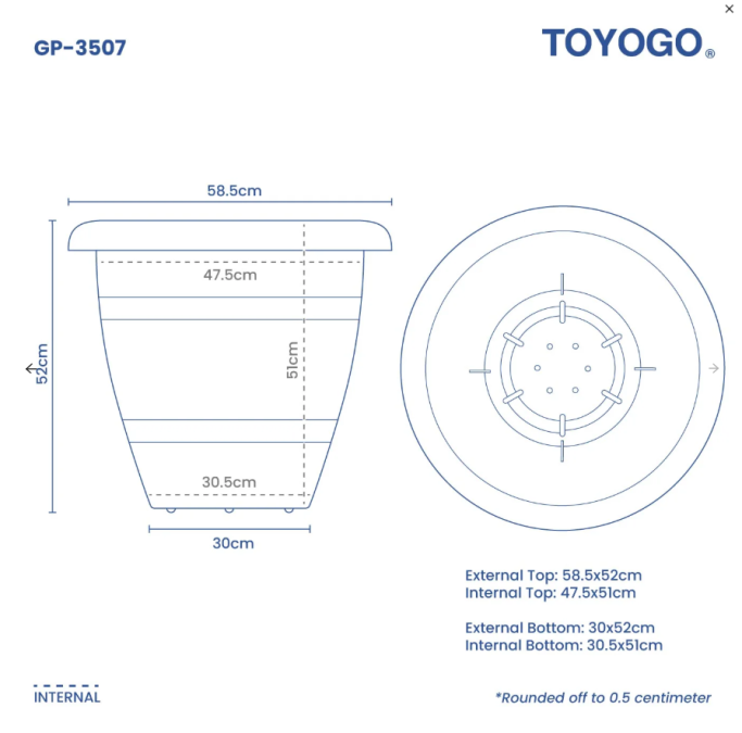 Round Garden Pot (35 series) Round Garden Pot (35 series)